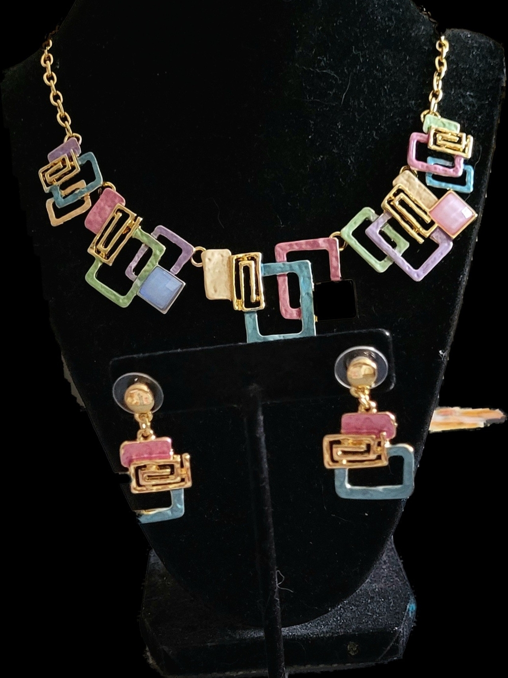 Fashion Jewelry Necklace/Earrings Set-Accents Necklace 9" Earring 1 - Picture 1 of 2